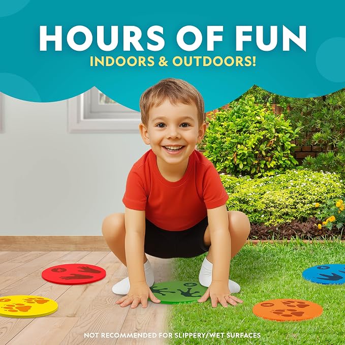National Geographic Kids Wild Movers Animal Activity Game for Toddlers | Animal Movement Game, Dice and Landing Pads, 4 Ways to Play, Active Preschool Play, Play & Learn Cards, Ages 3+