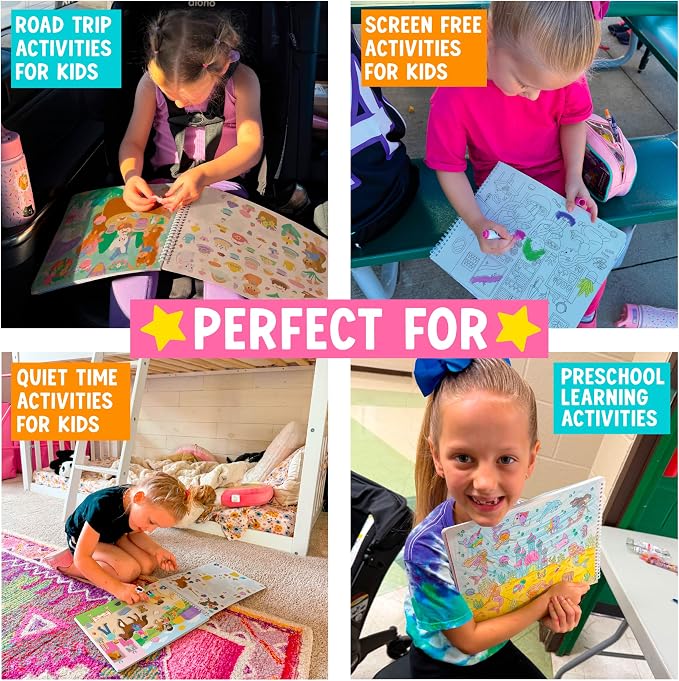 Sticker Books for Toddlers 2-4 Years Screen Free Activities Toddlers 3-5 | Toddler Sticker Book Preschool Learning Activities, Kids Stickers Ages 2-4, Quiet Activity Book, Kids Travel Activities