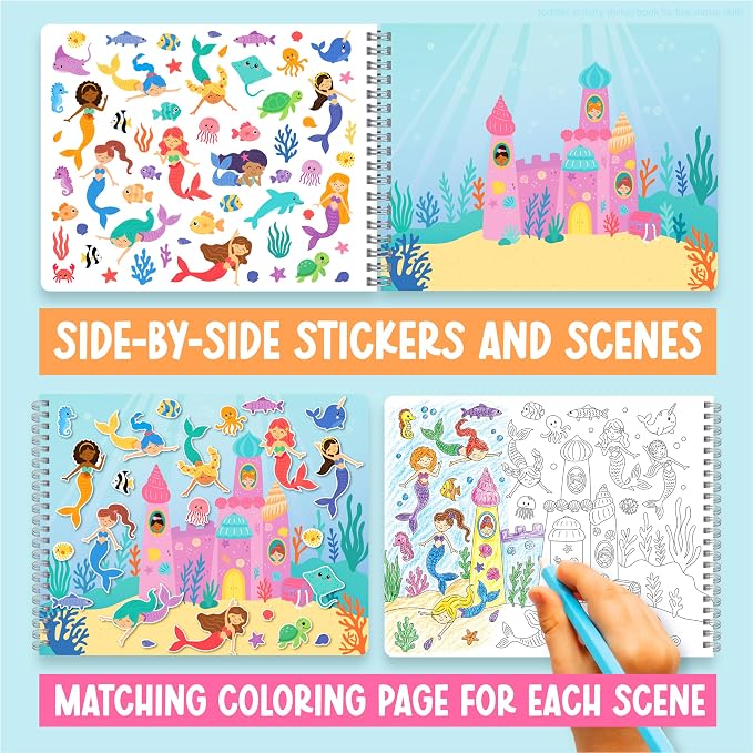 Sticker Books for Toddlers 2-4 Years Screen Free Activities Toddlers 3-5 | Toddler Sticker Book Preschool Learning Activities, Kids Stickers Ages 2-4, Quiet Activity Book, Kids Travel Activities