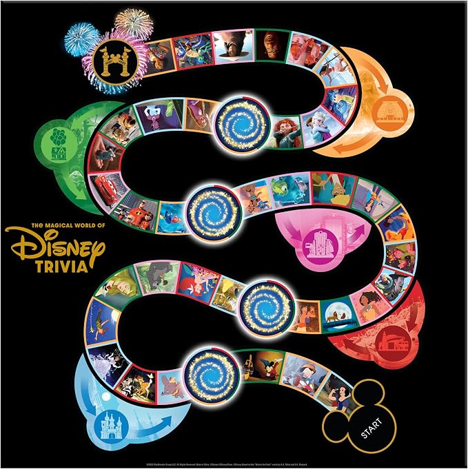 Disney Trivia Board Games for Family Night, Travel Games, Strategy Game, 6+ | Disney Toys, Family Game Night, Travel Games, Screen-Free, Holiday Game, Kids Board Game, Strategy Games