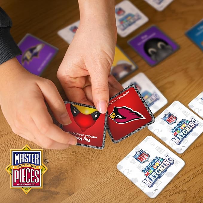 MasterPieces Sports Games - NFL Mascots Matching Game - Game for Kids and Family - Laugh and Learn