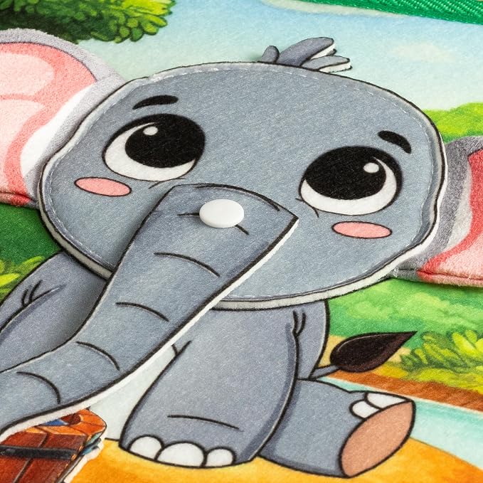 Busy Book for Toddlers – Interactive Felt Quiet Book with Narrated Story & Song – Montessori Busy Board Book – Educational Gift & Travel Toy – Sensory Activity for Car Seat, Car Ride & Airplane Travel