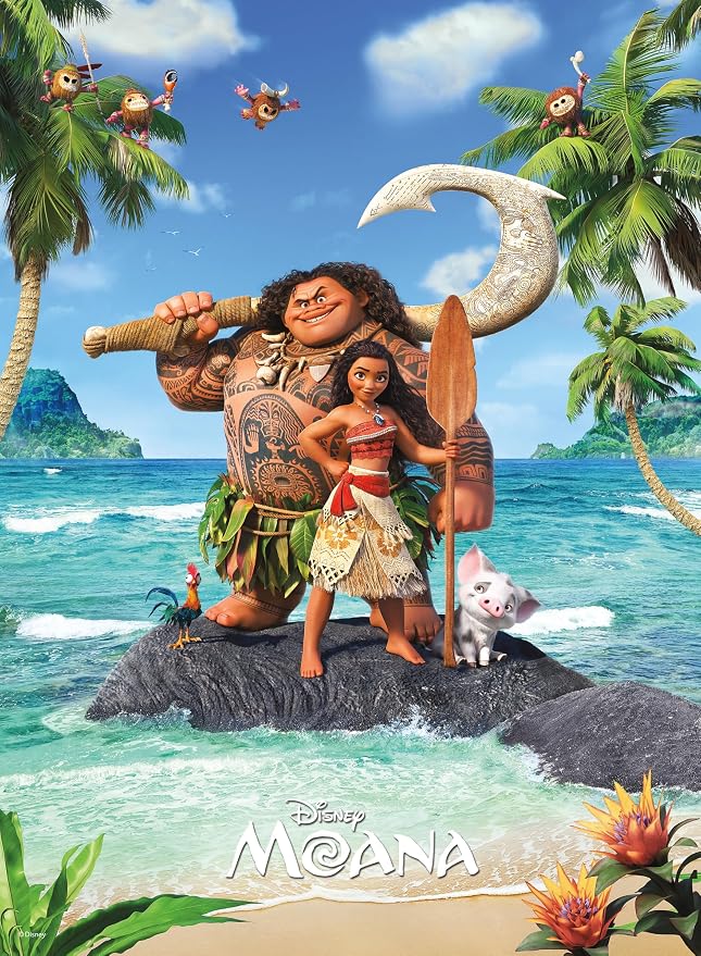 Ceaco - Disney Moana - 100 Piece Jigsaw Puzzle for Kids Ages 6-8 | Officially Licensed, Made in USA, Recycled Puzzle Board, Finished Size 11 x 15 in