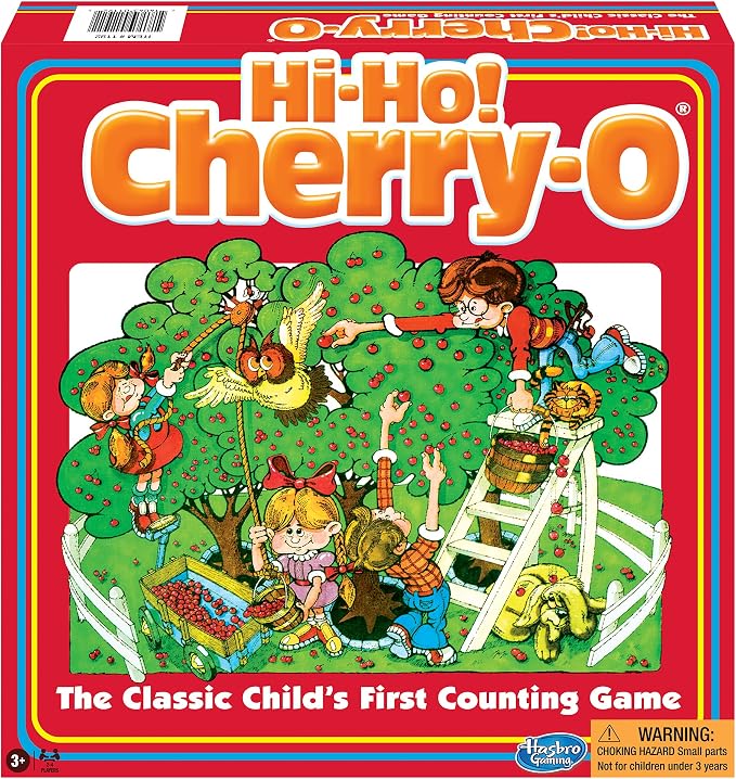 Hi-Ho Cherry-O, Classic Childrens Counting Game, by Winning Moves Games USA | Have Fun & Learn To Count, 2 to 4 Players, Ages 3+