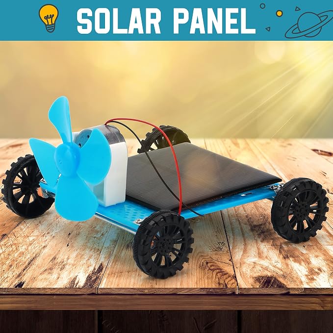 Sntieecr Electric Circuit Motor Kit with Solar Panel, Solar Motor Kit | for Kids Science Experiment Educational Montessori Learning Kits, DIY STEM Science Project for Boys and Girls