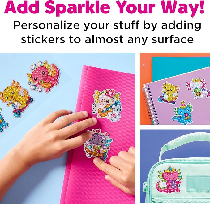 Creativity for Kids Big Gem Diamond Painting Axolotl| Mindful Summer Fun | Great Back to School Activities | Girl Toys and Crafts for Ages 6-8+
