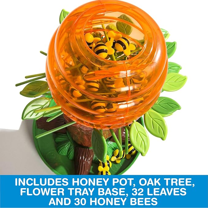 Game Zone Honey Bee Tree Game – Award-Winning Fun and Exciting Tabletop Game for Kids and Families | Pluck leaves gently or the bees tumble down - suspense-filled classic fun that builds fine motor skills through, Ages 3+
