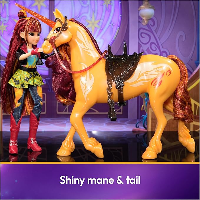 Unicorn Academy 11-inch Cinder Figure, Dolls & Unicorn Toys, Ages 4+ | Power of Friendship, Poseable Head, Brushable Mane & Tail, Recreate Show Moments, Storytelling Play, Birthday Gifts for Girls