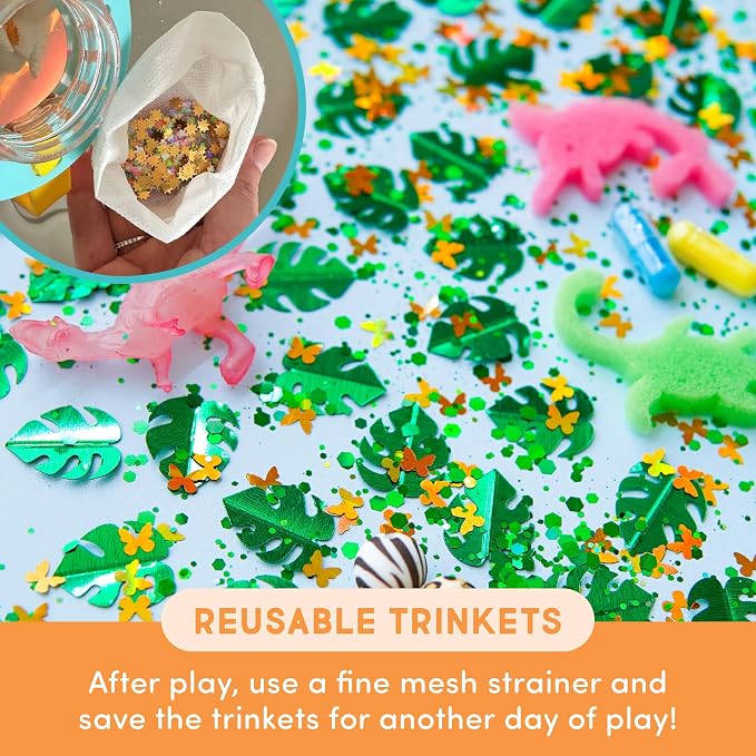 Glo Pals Fun Fillers, Sensory & Mini Toys for Kids, Zoo Crew, 3 Pack | Reusable Sensory Fillers For Slime, Jars, Bins and Dough, Sparks Imagination for Toddler and Kids