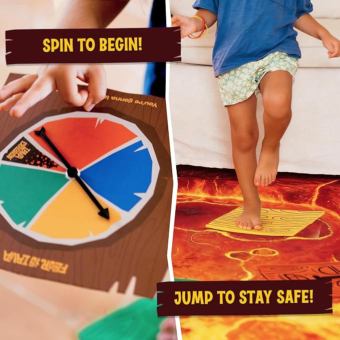 Goliath The Floor is Lava! Game for Kids Ages 4+ Interactive Classic Board Games | Don't Step in the hot Lava Indoor and Outdoor for Kids | Original Edition