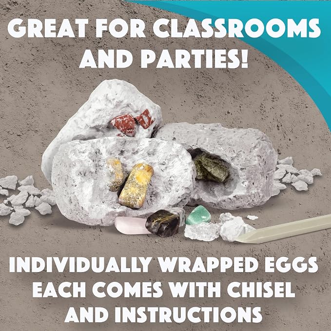 MindWare Dig It Up! Stone Fossil Dig Kits for Kids | Chip real specimens out of a dig brick—hands-on discovery kids run themselves. Ages 8+.