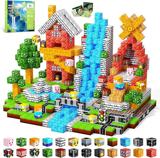 Magnetic Blocks, 100PCS Toys Building Cube Birthday Gifts for Kids | Magnetic Cubes, 0.8 inches Building Blocks, STEM Construction Toys Christmas Birthday Gifts for Kids Boys Girls