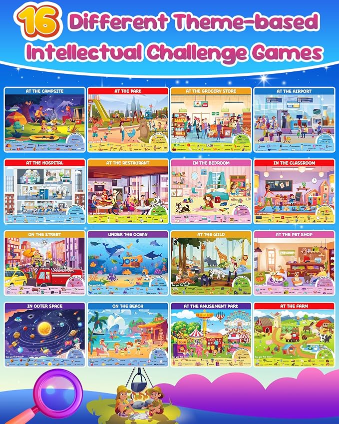 Search and Find Activity Books for Kids Age 3-5 4-8, Kids Travel Toys Games | Car Airplane Toys, Toddler Kid Road Trip Travel Essentials, Boys Girls Birthday Gifts, Preschool Learning Activities