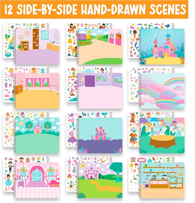Sticker Books for Toddlers 2-4 Years Screen Free Activities Toddlers 3-5 | Toddler Sticker Book Preschool Learning Activities, Kids Stickers Ages 2-4, Quiet Activity Book, Kids Travel Activities
