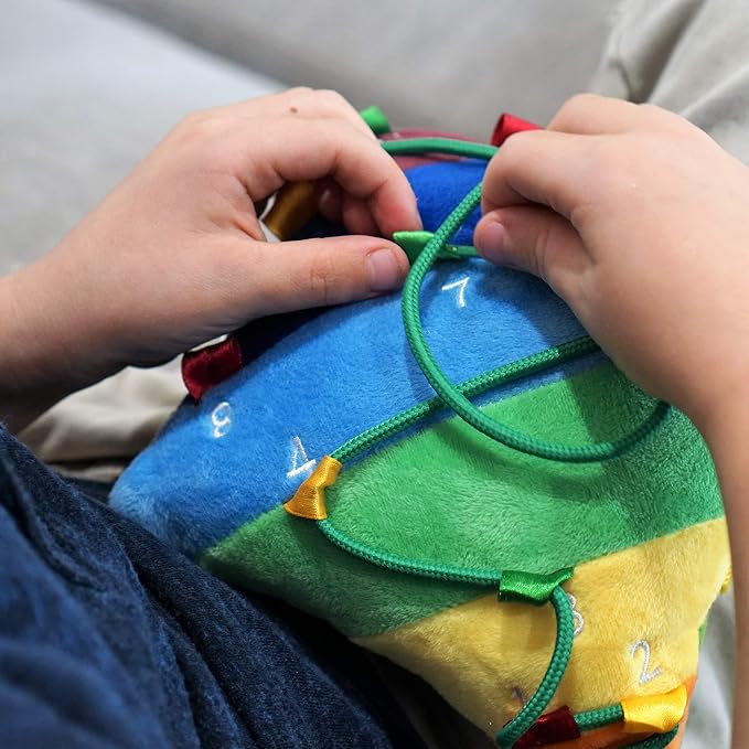 Buckle Pillow Fine Motor Sensory Toy, Latches and Zipper Plush