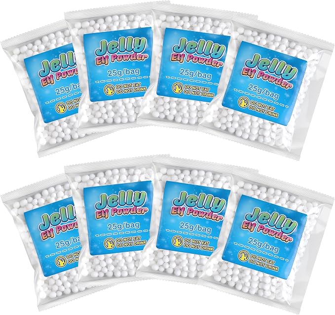 wookidel 8 Pack Magic Water Elf Powder Refill, Aqua Fairy Water Pets Refill | DIY Squishy Maker Kit, Compatible with Most Water Elf Kits, Perfect for Family Parties & Kid's Creative Play