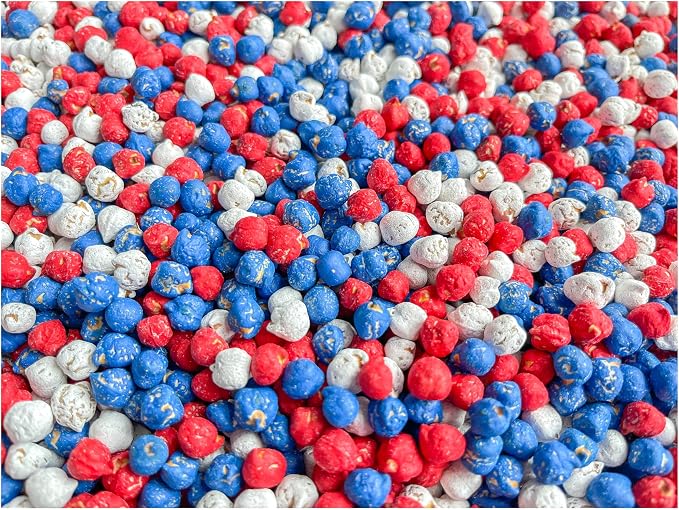 Colored Chickpeas for Sensory Play and Sensory Bins - Many Different Seasonal Colors (4 Cups, Patriotic)