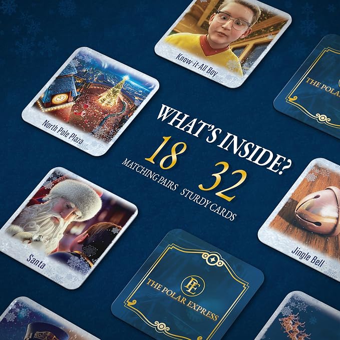 MasterPieces Kids Games - The Polar Express Matching Game - Game for Kids and Family - Laugh and Learn