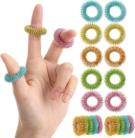 Mr. Pen- Spiky Sensory Rings, 10 Pack, Colorful | Stress Relief Fidget Sensory Toys, Fidget Ring for Anxiety, Massager, Individuals with BFRB, ADHD and Attention Disorder