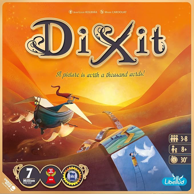 Asmodee Dixit Board Game - Award-Winning Storytelling Party Games for Adults & Kids, Creative Imagination, Parties with Friends, Family Fun for Adults, 3-6 Players Ages 8+, 30 Minute Playtime | For storytelling fun, craft clever clues, Rewards creativi...