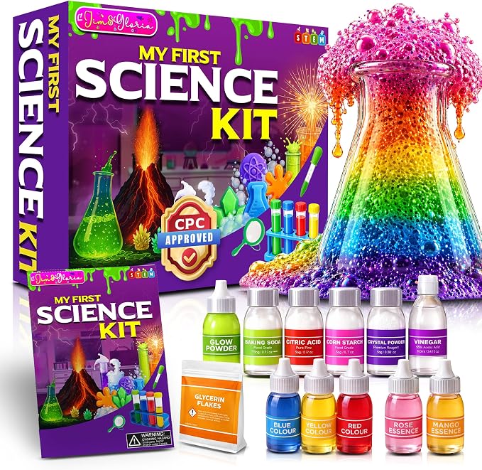 Jim&Gloria Science Kits for Kids Age 5-7 8-12 Year Old Birthday Gifts for Girls Boys, Learning & Educational Toys, Stem Toys, Chemistry Set, Science Experiments for Kids Volcano Projects