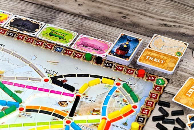 Asmodee Ticket to Ride Board Game (2025 Refresh) - A Cross-Country Train Adventure for Friends and Family, Strategy Game for Kids & Adults, Ages 8+, 2-5 Players, 30-60 Minute Playtime | A Cross-Country Train Adventure for Friends and Family, Strategy G...