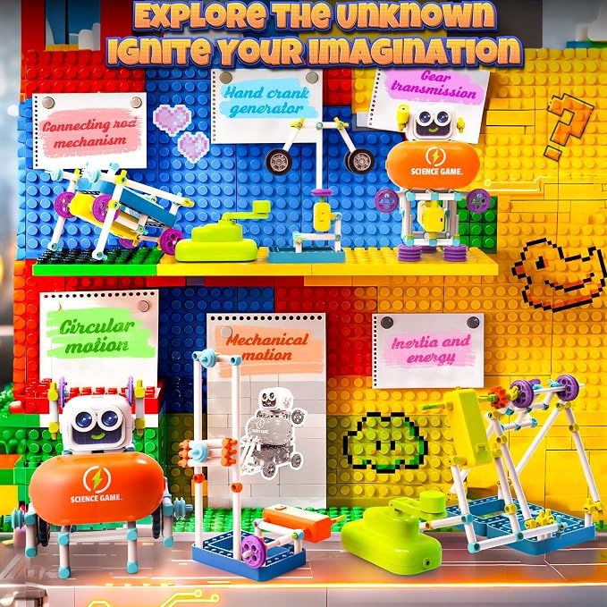 SMILESSKIDDO 120-in-1 Science Robot Kit STEM Learning & Education Toy | 120+ Experiments, Build a Robot, Step-by-Step Guide, Educational Gift for Boys & Girls, STEM Learning, Ages 5+