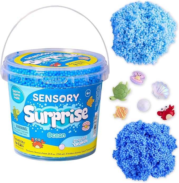 Creativity for Kids Sensory Surprise Ocean Kit | Crunchy Sensory Foam Toy for Kids | Dig, Squish & Discover Hidden Ocean Surprises | Mess-Free, Screen-Free Play (Ages 4+)