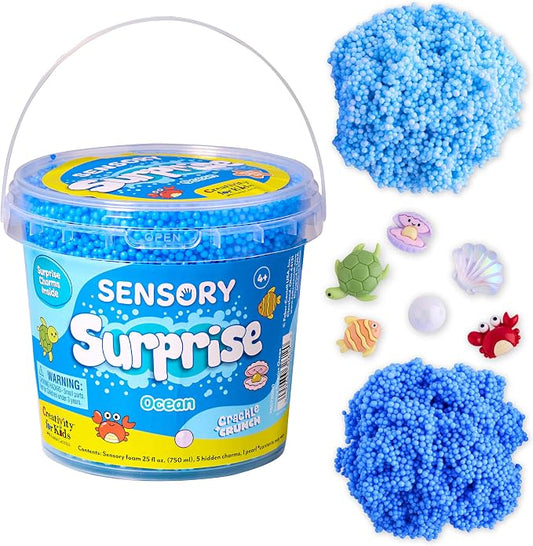 Creativity for Kids Sensory Surprise Ocean Kit | Crunchy Sensory Foam Toy for Kids | Dig, Squish & Discover Hidden Ocean Surprises | Mess-Free, Screen-Free Play (Ages 4+)