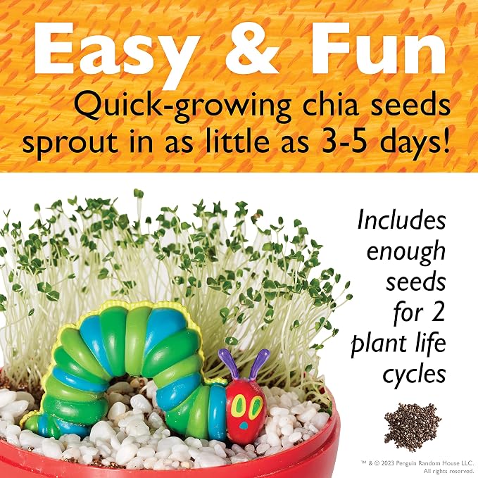 Creativity for Kids The Very Hungry Caterpillar: Ready to Grow Garden - Summer Activities | Science Terrarium Kit Inspired from The World of Eric Carle Books, Education Gifts for Kids (Ages 6+)
