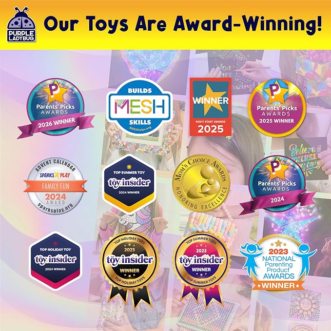 SunGemmers Suncatcher Kit for Kids, Mess-Free Crafts for Kids Ages 4-8 | 5 Designs, Hundreds of Peel & Stick Colorful Gems, Hand-Eye Coordination, Screen-Free Activity, 5 Year Old Girl Birthday Gift