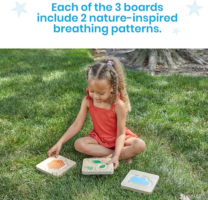 hand2mind Wooden Mindful Maze Set, Tactile Sensory Toys for Toddlers, Calm Down Corner Supplies, Mindfulness for Kids, Occupational Therapy Toys, Quiet Fidgets for Classroom, for Kids