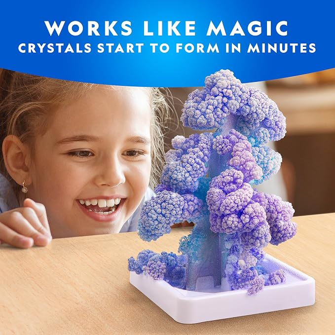 National Geographic Craft Kits for Kids - Crystal Growing Kit, Grow 6 Crystal Trees in Just 6 Hours, Educational Craft Kit with Art Supplies, Geode Specimen, STEM Arts & Crafts Kit (Amazon Exclusive) | Fast 6-Hour Growing Time, Art Supplies, Real Geode...