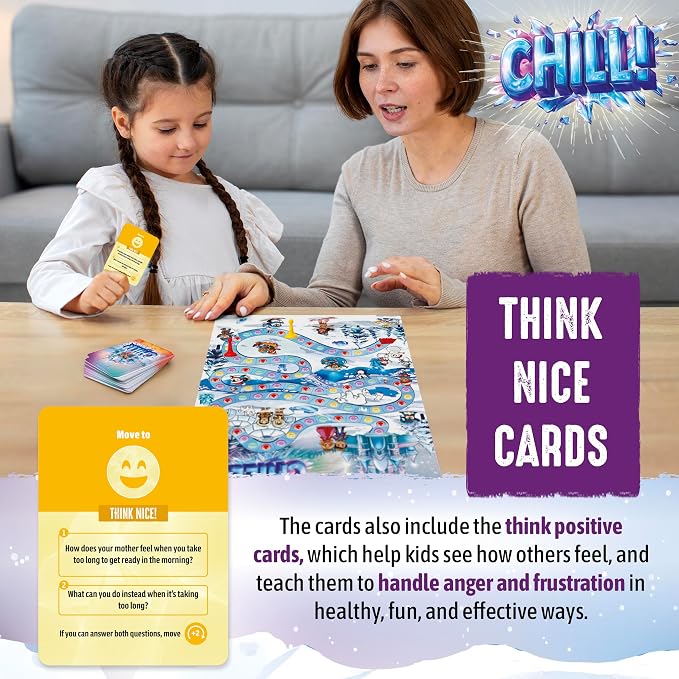 SkillEase CHILL Anger Management for Kids, Ages 5-9, Therapy Games, Social Emotional Learning, Fun Social Skills Board Game for Therapists & Families