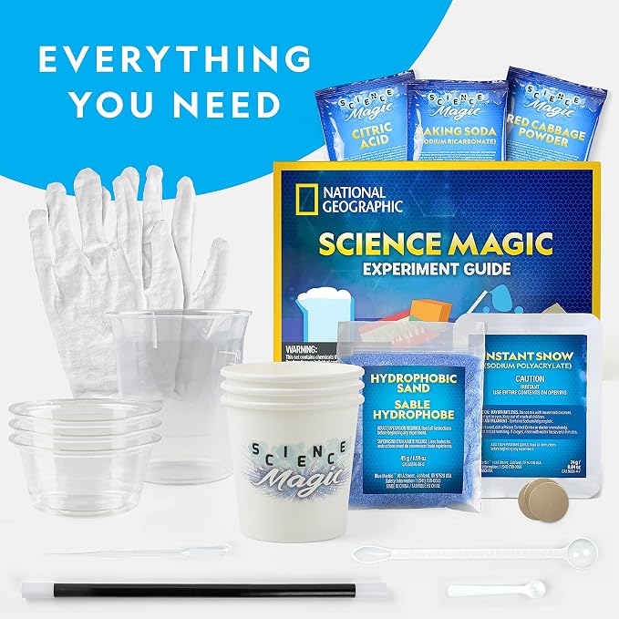 National Geographic Magic Chemistry Set with 10 Tricks for Kids Ages 8-12 | Science Experiments, STEM Projects, Science Toys, Hands-On Learning, Magic Tricks, Birthday Gift