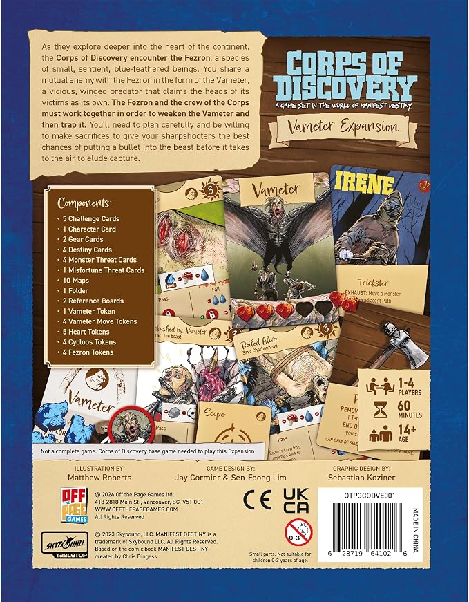 Corps of Discovery: Vameter Expansion – Flying Horror Encounter for the Cooperative Adventure Game | 1–4 Players | Flying Horror Encounter for the Cooperative Adventure Game, 1–4 Players, Comes with new Character, Gear, and Destiny cards!