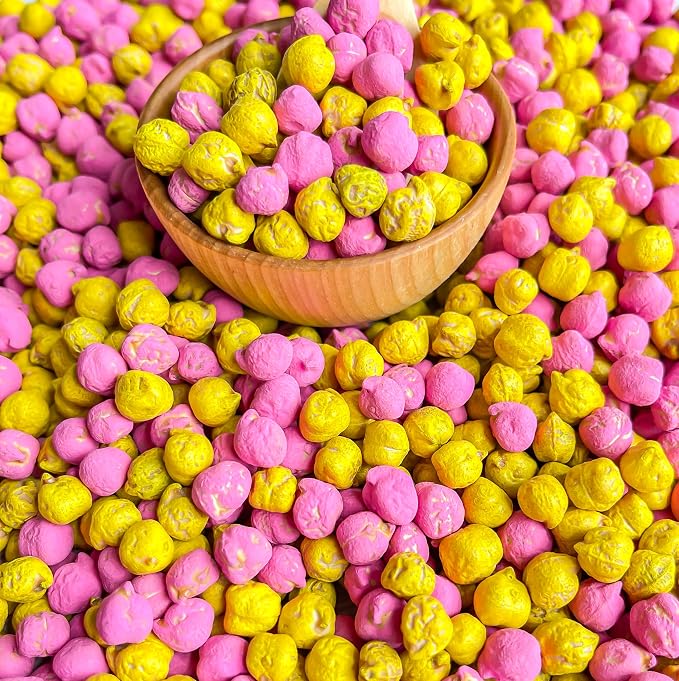 Colored Chickpeas for Sensory Play and Sensory Bins - Many Different Seasonal Colors (4 Cups, Lemonade)