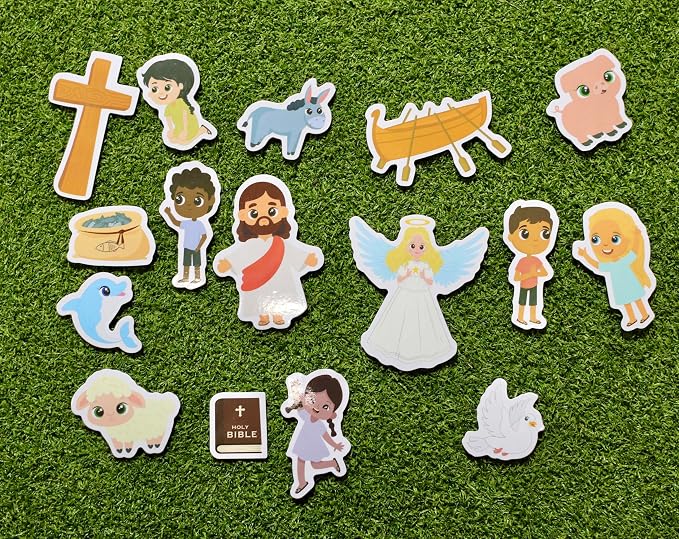 Jesus and Friends - Faith Based Magnet Set by Holy Kids is an Interactive and Entertaining Magnetic Play Set Intended to Foster Spiritual Engagement for Children in a Quiet and Relaxed Manner.