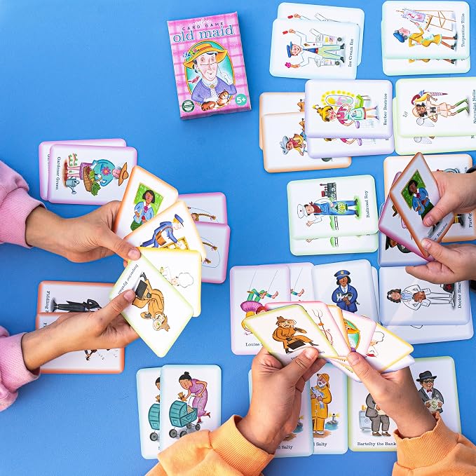 eeBoo Old Maid Playing Card Game, Career Themed Cards, Ages 5+, 3+ Players | A classic card game. Introduces occupations & vocabulary. Develops patience & concentration. Includes 50 laminated cards