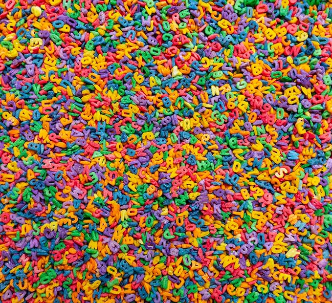 Sensory Rice, Alphabet Sensory Bin Filler, Colored Rice (8 Cups) | Sensory Table Filler, Sensory Filler